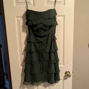 Lazaro Green Ruffled Dress